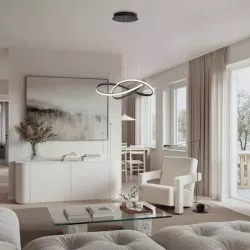 Lampa wisząca LED Tavi 30W 50cm 4000K czarny — zdjęcie 4