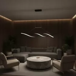 Lampa wisząca LED Kono 33W 100cm 4000K czarny — zdjęcie 5