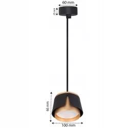 Oprawa wisząca x1 GX53 czarna+złota Vipelectro XD-IK257B — zdjęcie 4