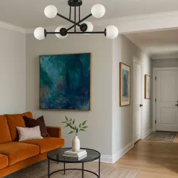 Żyrandol LED E27 Bali-12 74cm x6 czarny — zdjęcie 4