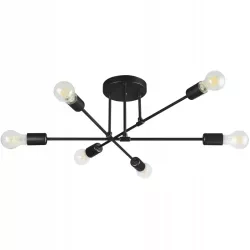 Żyrandol LED E27 Eliot 70cm x6 czarny — zdjęcie 2