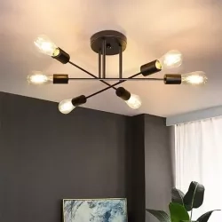 Żyrandol LED E27 Eliot 70cm x6 czarny — zdjęcie 5