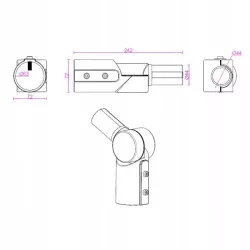 Adapter do słupa oświetleniowego 60mm-40mm Vipelectro model 9233 — zdjęcie 3