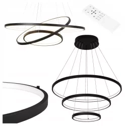 Żyrandol LED Coma 20/40/60cm 77W czarny — zdjęcie 2