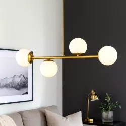 Żyrandol LED E27 Bali-12 75cm x4 złoty — zdjęcie 3