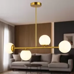 Żyrandol LED E27 Bali-12 75cm x4 złoty — zdjęcie 4