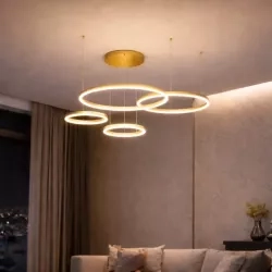 Żyrandol LED Mundo 40/60/80/100cm 119W złoty 3CCT — zdjęcie 6