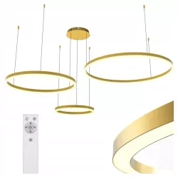 Żyrandol LED Mundo 40/60/80cm 72W złoty 3CCT pilot Vipelectro — zdjęcie 2