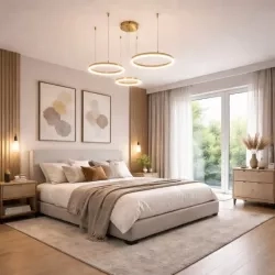 Żyrandol LED Mundo 40/60/80cm 72W złoty 3CCT pilot Vipelectro — zdjęcie 5