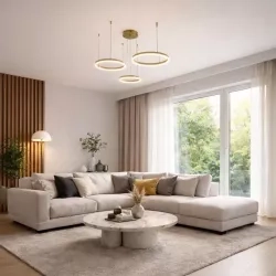 Żyrandol LED Mundo 40/60/80cm 72W złoty 3CCT pilot Vipelectro — zdjęcie 6