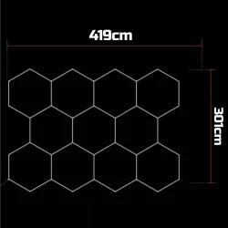 Lampa LED Hexagon 11L 460W 419x301cm zestaw 6500K Vipelectro — zdjęcie 5