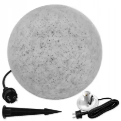 Lampa ogrodowa LED kula E27 35cm kamienna Vipelectro — zdjęcie 2