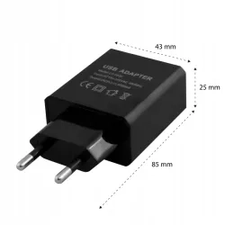 Zasilacz wtyczkowy 5V/3A 1x USB DC czarny Vipelectro — zdjęcie 4