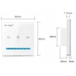 Sterownik LED Panel ścienny Mono 12/24V 5A P1 — zdjęcie 3