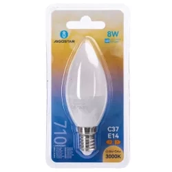 Żarówki LED C37 E14 8W 3000K 2 szt. blister — zdjęcie 5