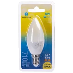 Żarówki LED C37 E14 8W 4000K 2 szt. blister — zdjęcie 5