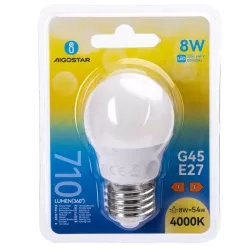 Żarówki LED G45 E27 8W 4000K 2 szt. blister — zdjęcie 5