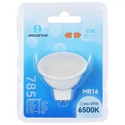 Żarówki LED MR16 8W 6500K 1 szt. blister — zdjęcie 5