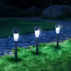 Lampa solarna do trawnika 6500K 6 szt. plastik abażur fasolka kolorowe opakowanie — zdjęcie 5