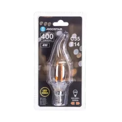 Żarówka LED filament C35 E14 4W 2200K bursztynowa blister 1 szt — zdjęcie 5