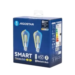 Żarówka smart ST64 E27 6W CCT Bluetooth mesh 2 szt. przezroczysta — zdjęcie 5
