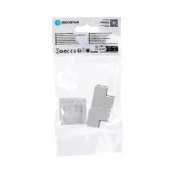 Kolanko płaskie kwadratowe 15x10 mm białe PVC 4 szt — zdjęcie 5