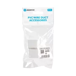 Łącznik prosty kwadratowy do korytka 25x16 mm biały PVC 4 szt — zdjęcie 5