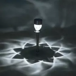 Lampa solarna do trawnika stal nierdzewna diament 6500K 6 szt — zdjęcie 3