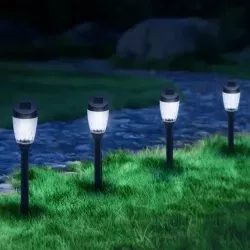 Lampy solarne do trawnika plastikowe 6500K 6 szt. kolorowe opakowanie — zdjęcie 6