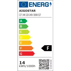 Żarówki LED C37 E27 14W 3000K 2 szt. blister — zdjęcie 6