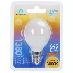 Żarówki LED G45 E14 14W 3000K 2 szt. blister — zdjęcie 5