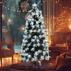Choinka niskonapięciowa 120 cm biała ciepła 125 LED 8 trybów timer IP44 — zdjęcie 3