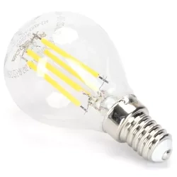 Żarówka LED filament G45 E14 4W 6500K zimna biała transparentna 1 szt — zdjęcie 3