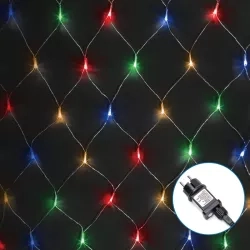 Niskonapięciowa zewnętrzna siatka 100led Multikolor 1,5 m x1,5m — zdjęcie 2