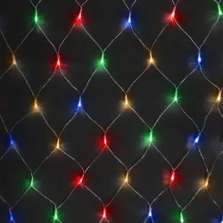 Niskonapięciowa zewnętrzna siatka 100led Multikolor 1,5 m x1,5m — zdjęcie 3