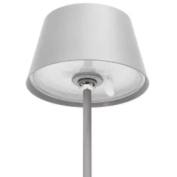 Lampka biurkowa LED 5W szara metalowa 3 barwy światła 3600mAh IP44 — zdjęcie 3