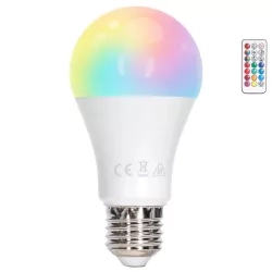 Żarówki LED A60 E27 10W RGB 1 szt. blister — zdjęcie 2