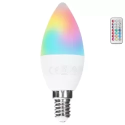 Żarówki LED C37 E14 4,8W RGB 1 szt. blister — zdjęcie 2