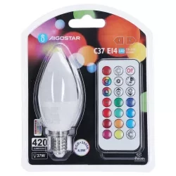 Żarówki LED C37 E14 4,8W RGB 1 szt. blister — zdjęcie 6