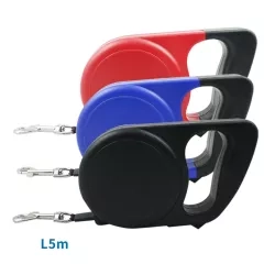Smycz automatyczna Nobleza 5 metrów do 30 kg RED BLUE BLACK L5M — zdjęcie 2
