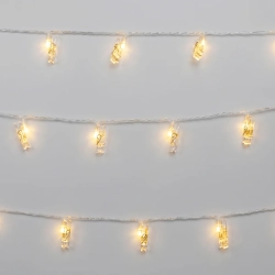 Lampki choinkowe spinacze 20 LED 3m na 3 baterie AA ciepłe światło do przytulnego klimatu