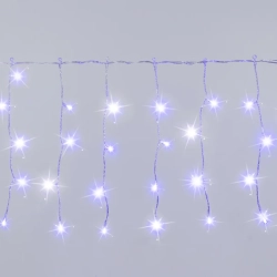 String Lights Low voltage Connectable Flat string lights Icicle flush Transparent cable Blue light 3