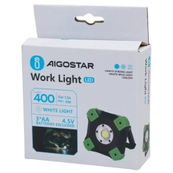 Przenośna lampa robocza LED 5W 400 lm na 3 baterie AA dla wygody pracy