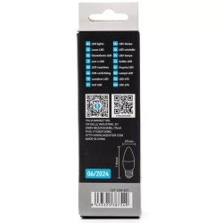 Żarówka LED świeczka C37 E27 12W=81W 1170lm zimna do biura energoszczędna - biała matowa obudowa