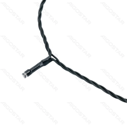 String Lights Solar Flat string lights Linear Dark green cable Warm light 2M+30M 300LED 10cm spacing 8 functions memory OFF IP65