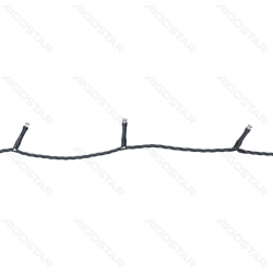 String Lights Low voltage Flat string lights Linear Dark green cable White light 3M+20M 200LED 10cm spacing Timer-ON Flashing Bulb with Auto OFF IP44