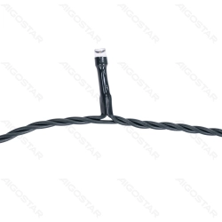String Lights Low voltage Flat string lights Linear Dark green cable White light 3M+20M 200LED 10cm spacing Timer-ON Flashing Bulb with Auto OFF IP44