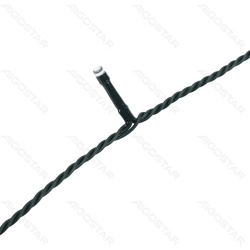 String Lights Low voltage Flat string lights Linear Dark green cable Blue light 3M+20M 400LED 5cm spacing Timer-ON Flashing Bulb with Auto OFF IP44