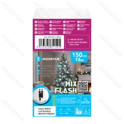 String Lights Low voltage Flat string lights Linear Dark green cable White light 3M+15M 150LED 10cm