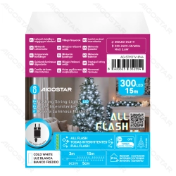 String Lights Low voltage Flat string lights Linear Dark green cable White light 3M+15M 300LED 5cm s
